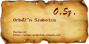 Orbán Szabolcs névjegykártya