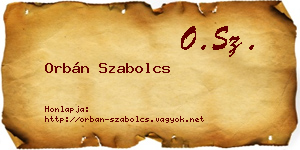 Orbán Szabolcs névjegykártya